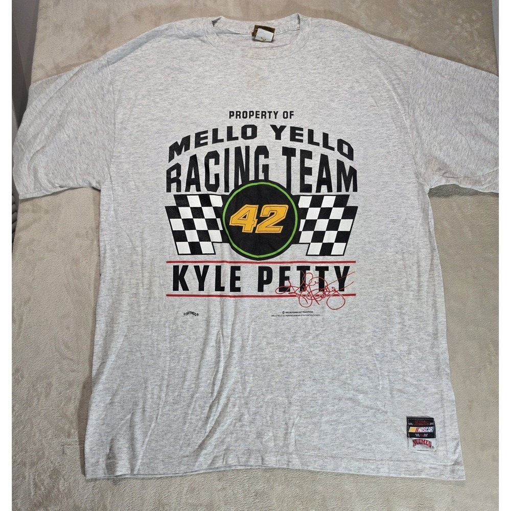 Vintage 1993 Kyle Petty NASCAR Nutmeg Tee XL Multi Signed‎ USA